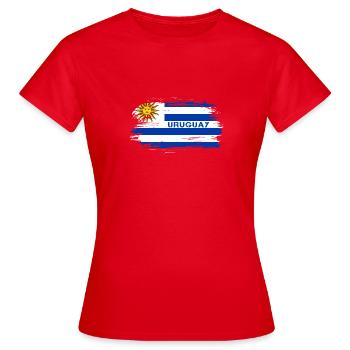Uruguay flag design / gift idea - Women's T-Shirt - red - Front - AI Model Female 172 dark (172cm)