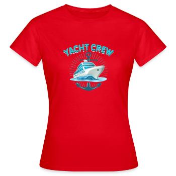 ÉQUIPE DE YACHT - T-shirt Femme - rouge - Devant - AI Model Female 172 dark (172cm)