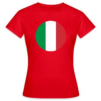 runde Aufkleber Flagge von Italien Aufkleber Aufkleber - Frauen T-Shirt - Rot - Vorne - AI Model Female 172 dark (172cm)