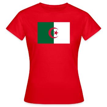 Aufkleber Flagge von Algerien Aufkleber Algerien Aufkleber - Frauen T-Shirt - Rot - Vorne - AI Model Female 172 dark (172cm)