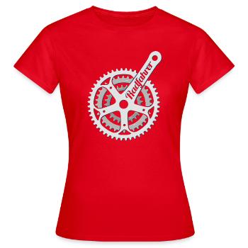 Cycliste Cycling Bicycle Minimum - T-shirt Femme - rouge - Devant - AI Model Female 172 dark (172cm)
