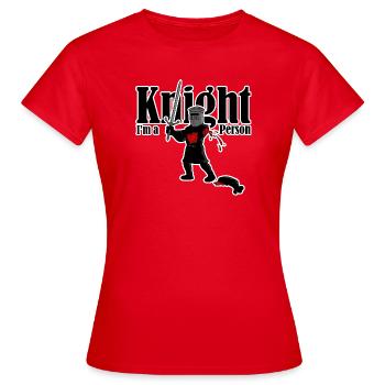Chevalier - T-shirt Femme - rouge - Devant - AI Model Female 172 dark (172cm)