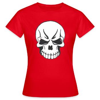 SKULL COMIC STYLE - Women's T-Shirt - red - Front - AI Model Female 172 dark (172cm)