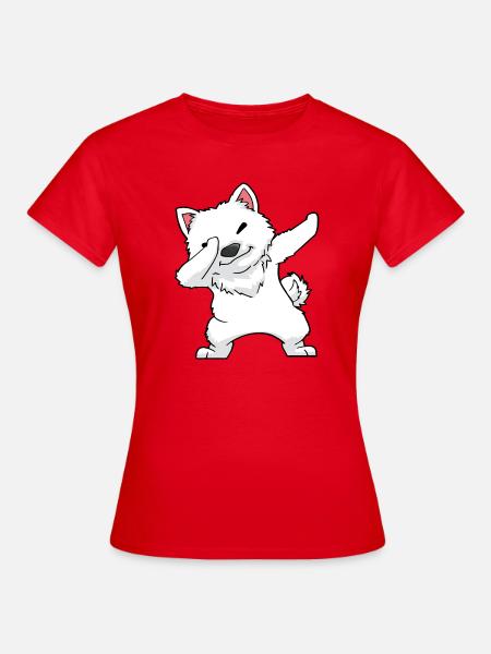 Samojede Dabbing Kawaii - Frauen T-Shirt - Rot