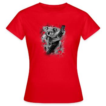 Koala - Frauen T-Shirt - Rot - Vorne - AI Model Female 172 dark (172cm)