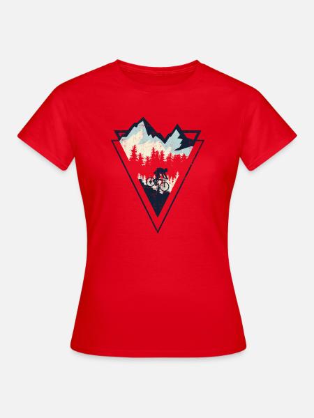 Alpine MTB Crest - Frauen T-Shirt - Rot