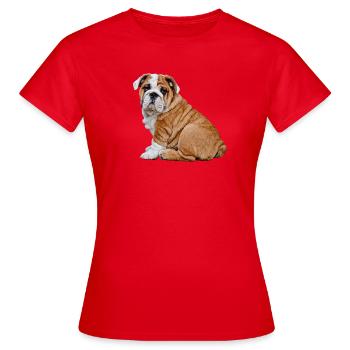 Bulldog - Frauen T-Shirt - Rot - Vorne - AI Model Female 172 dark (172cm)