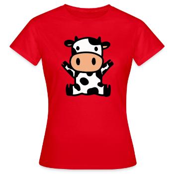 Vache Vaches - T-shirt Femme - rouge - Devant - AI Model Female 172 dark (172cm)
