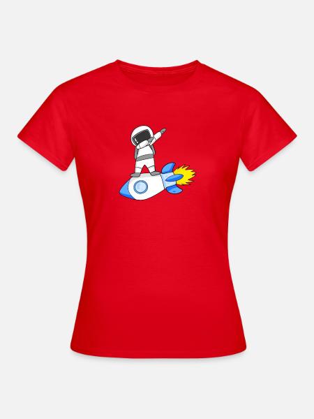 Astronaut Dabbing - Frauen T-Shirt - Rot
