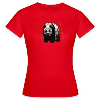 Großer Panda - Frauen T-Shirt - Rot - Vorne - AI Model Female 172 dark (172cm)