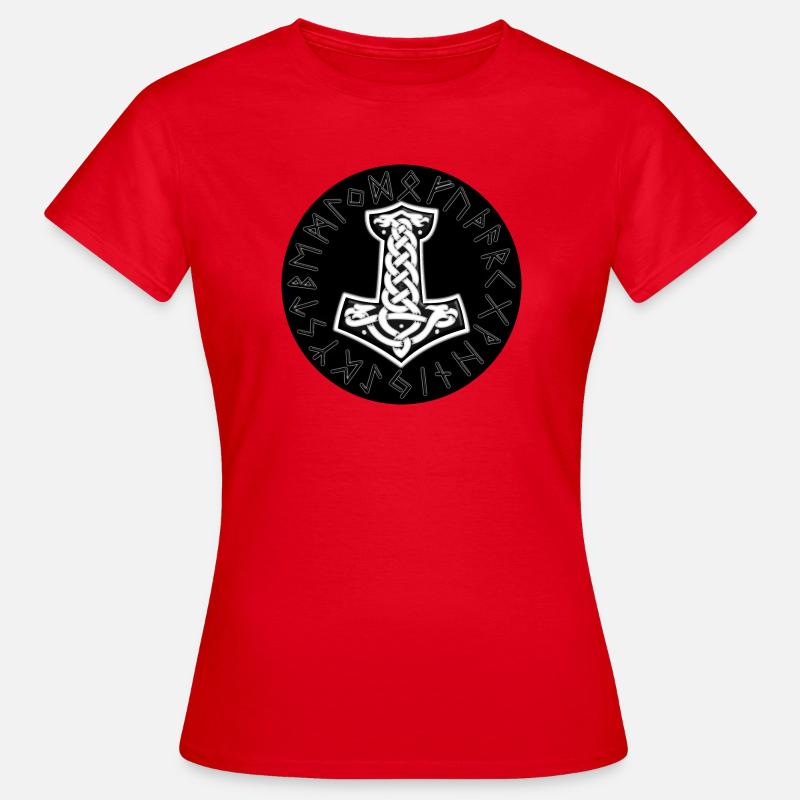 Mjölnir Celtic Runic Knot - Women's T-Shirt - red