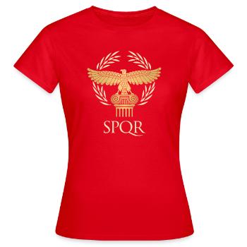 SPQR - Empire flag and republic Ancient Rome - Women's T-Shirt - red - Front - AI Model Female 172 dark (172cm)