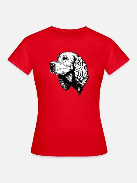 Gordon Setter Portrait - T-shirt Femme - rouge