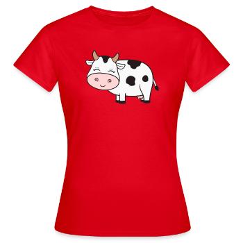 Vache Vaches - T-shirt Femme - rouge - Devant - AI Model Female 172 dark (172cm)