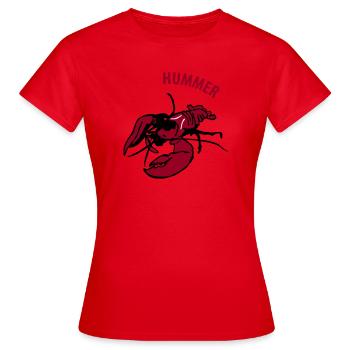 Hummer - Frauen T-Shirt - Rot - Vorne - AI Model Female 172 dark (172cm)