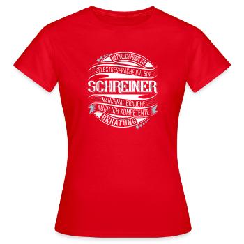Schreiner - Frauen T-Shirt - Rot - Vorne - AI Model Female 172 dark (172cm)