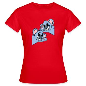 Koala Koalas - T-shirt Femme - rouge - Devant - AI Model Female 172 dark (172cm)