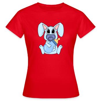 Baby Junge Kaninchen - Frauen T-Shirt - Rot - Vorne - AI Model Female 172 dark (172cm)