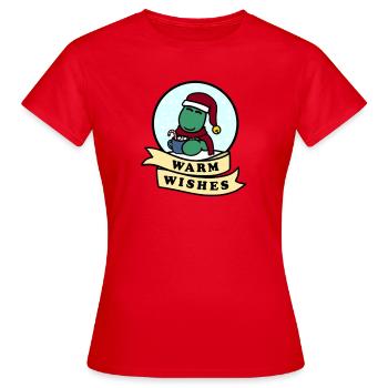 Dolly Warm Wishes - Women's T-Shirt - red - Front - AI Model Female 172 dark (172cm)