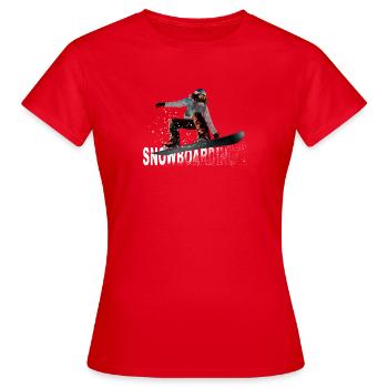 snowboarding - T-shirt Femme - rouge - Devant - AI Model Female 172 dark (172cm)
