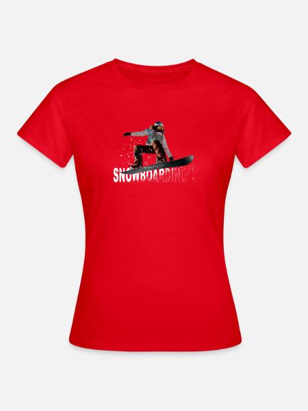 snowboarding - Frauen T-Shirt - Rot