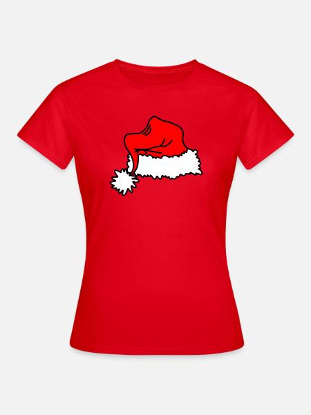 Rote Weihnachtsmütze - Frauen T-Shirt - Rot
