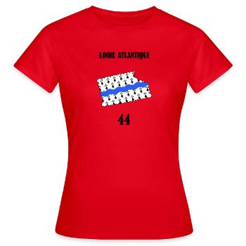 Atlantik Loire - Frauen T-Shirt - Rot - Vorne - AI Model Female 172 dark (172cm)