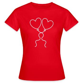 Saint-Valentin, Saint-Valentin, san valentin - T-shirt Femme - rouge - Devant - AI Model Female 172 dark (172cm)