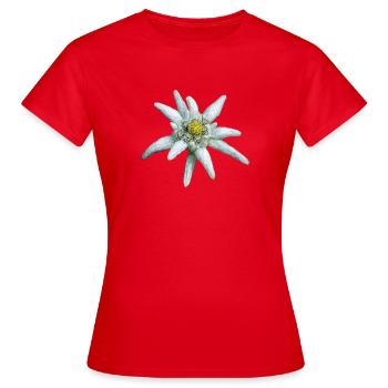 Edelweiss alpin - T-shirt Femme - rouge - Devant - AI Model Female 172 dark (172cm)