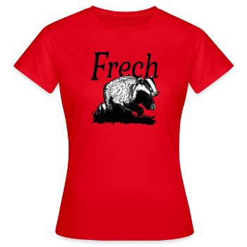 Frechdachs - Frauen T-Shirt - Rot - Vorne - AI Model Female 172 dark (172cm)