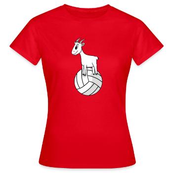 Bock sur volleyball - Chèvre Chèvre - T-shirt Femme - rouge - Devant - AI Model Female 172 dark (172cm)