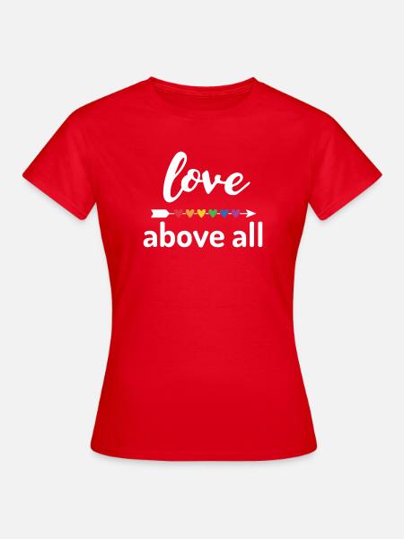 Liebe über alles - Frauen T-Shirt - Rot