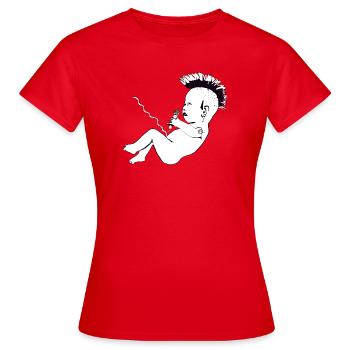 Punks not dead - Women's T-Shirt - red - Front - AI Model Female 172 dark (172cm)