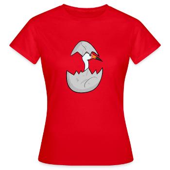 Grue pour bébé - T-shirt Femme - rouge - Devant - AI Model Female 172 dark (172cm)