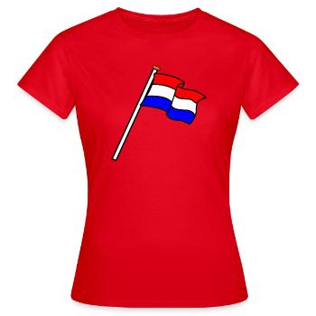 Flag Netherlands Flags NL - Women's T-Shirt - red - Front - AI Model Female 172 dark (172cm)