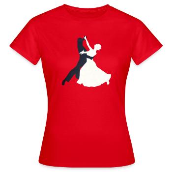 Motif de danse de valse élégant - T-shirt Femme - rouge - Devant - AI Model Female 172 dark (172cm)