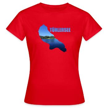 Türlersee, Tourismus, Schweiz, Natur - Frauen T-Shirt - Rot - Vorne - AI Model Female 172 dark (172cm)