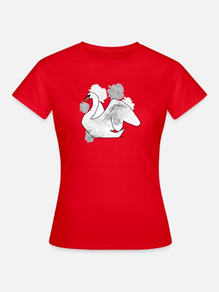 Schwan - Frauen T-Shirt - Rot