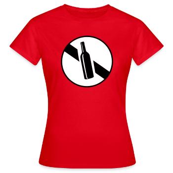 Fin d'interdiction de boire - T-shirt Femme - rouge - Devant - AI Model Female 172 dark (172cm)