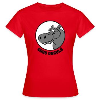 Hippo Texte - T-shirt Femme - rouge - Devant - AI Model Female 172 dark (172cm)