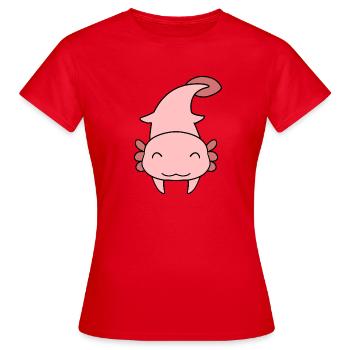 Axolotl doux - T-shirt Femme - rouge - Devant - AI Model Female 172 dark (172cm)