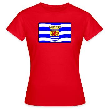 Province flag Zeeland flag Zeeland - T-shirt Femme - rouge - Devant - AI Model Female 172 dark (172cm)