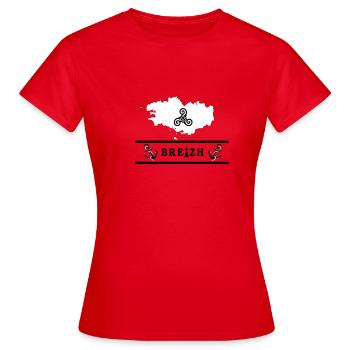 Bretagne - Frauen T-Shirt - Rot - Vorne - AI Model Female 172 dark (172cm)