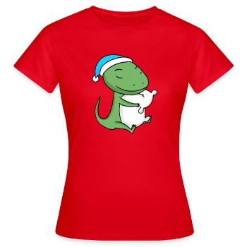 Lizard with pillow and sleepyhead - Women's T-Shirt - red - Front - AI Model Female 172 dark (172cm)