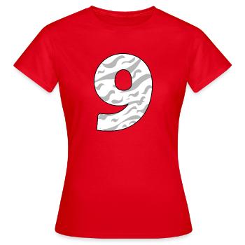 NINE - 9 - Women's T-Shirt - red - Front - AI Model Female 172 dark (172cm)