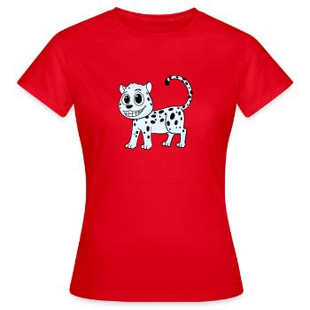 Léopard des neiges Léopard - T-shirt Femme - rouge - Devant - AI Model Female 172 dark (172cm)