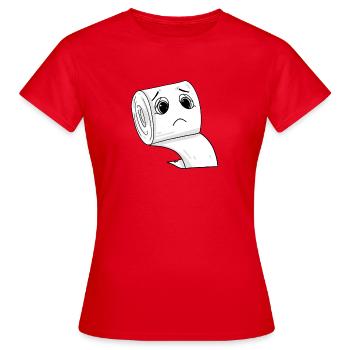 trauriges toilettenpapier - Frauen T-Shirt - Rot - Vorne - AI Model Female 172 dark (172cm)