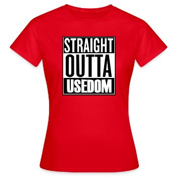 Island of Usedom Shirt - Women's T-Shirt - red - Front - AI Model Female 172 dark (172cm)