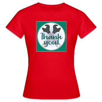 MERCI ARTISAN - PINCES - T-shirt Femme - rouge - Devant - AI Model Female 172 dark (172cm)