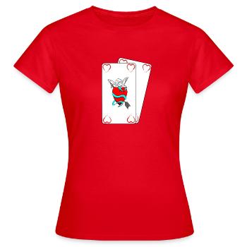 Cartes cupidon - T-shirt Femme - rouge - Devant - AI Model Female 172 dark (172cm)